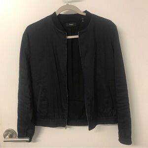 Theory navy women bomber jacket S